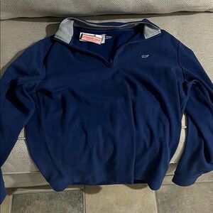 Vineyard Vines Men's Navy Zip-Up Sweater
